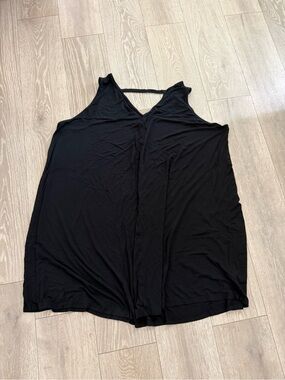 Black V-Neck Sleeveless Women's Dress